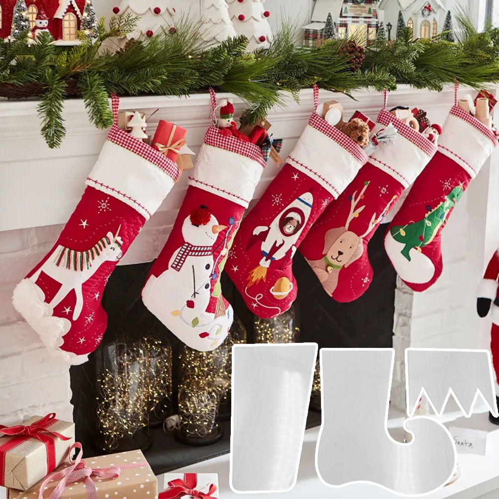 Embroidery Xmas Stocking - Templat Stoking Natal Yang Dipersonalisasi untuk