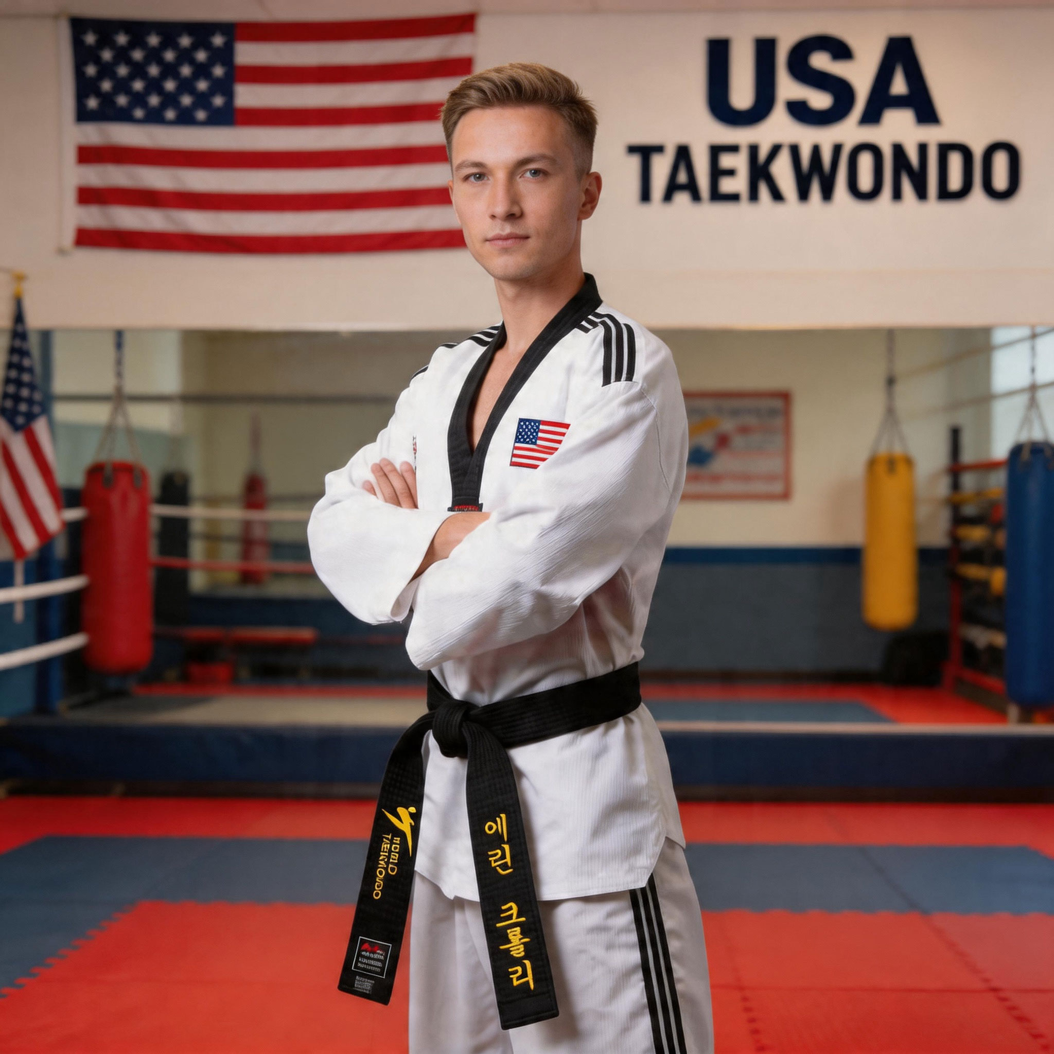 Embroidery World - WTF World Taekwondo Sabuk Hitam Bordir