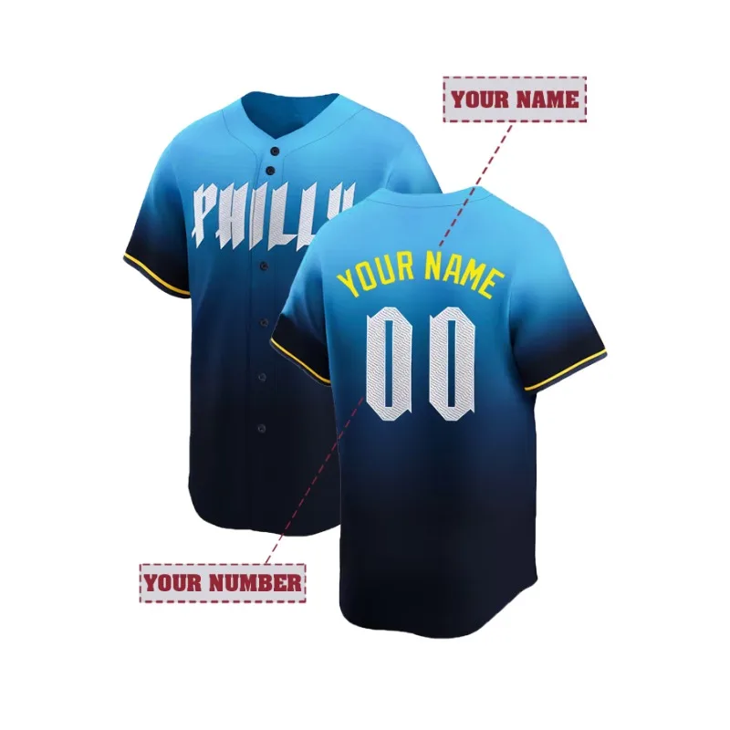 Embroidery Names - Jersey Bisbol Bordir Pria Nama dan