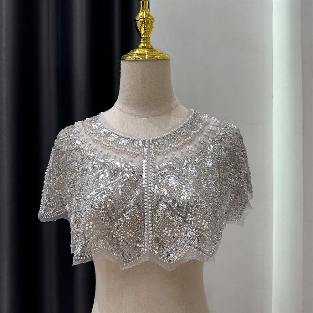 Embroidery Shawl - Selendang Flapper Berhias Payet Vintage, Selendang