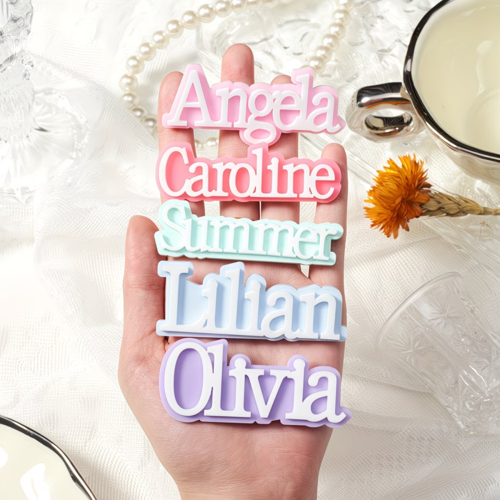 Embroidery Names - Bros Pin Nama Kustom Pilihan Warna