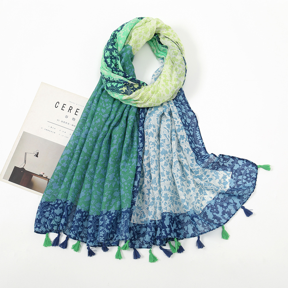 Embroidery Shawl - Syal selendang Viscose tipis musim panas