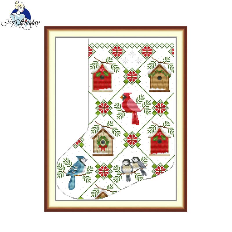 Embroidery Xmas Stocking - Joy Sunday Kit Bordir Silang Grosir