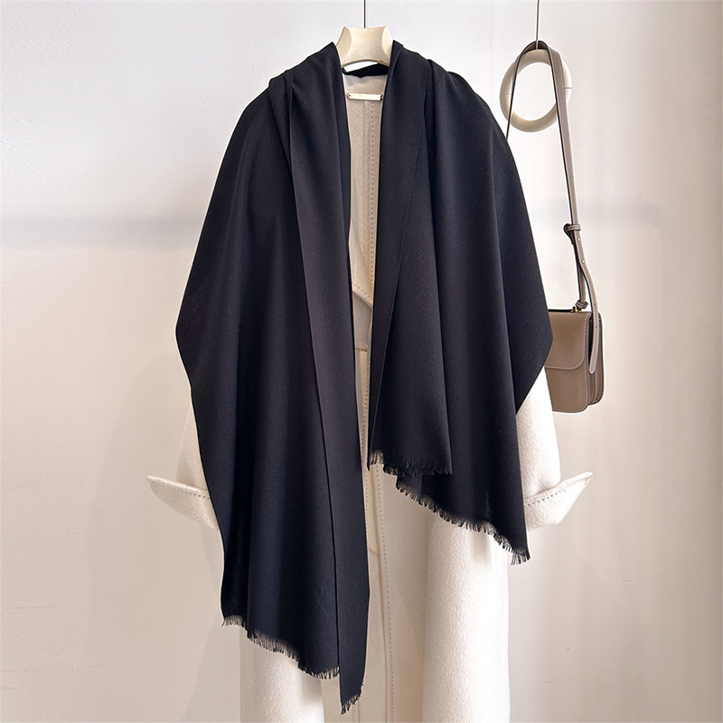 Embroidery Shawl - Syal Kasmir Musim Dingin Mewah Wanita,