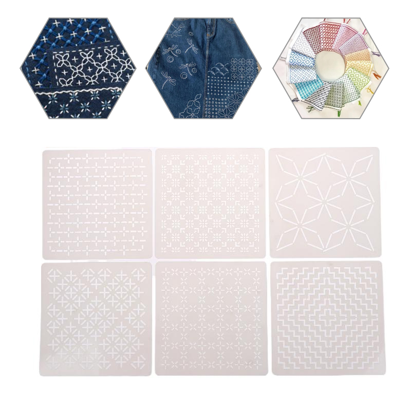 Embroidery And Quilting - 9 Buah/32 Buah Templat Bordir Sashiko