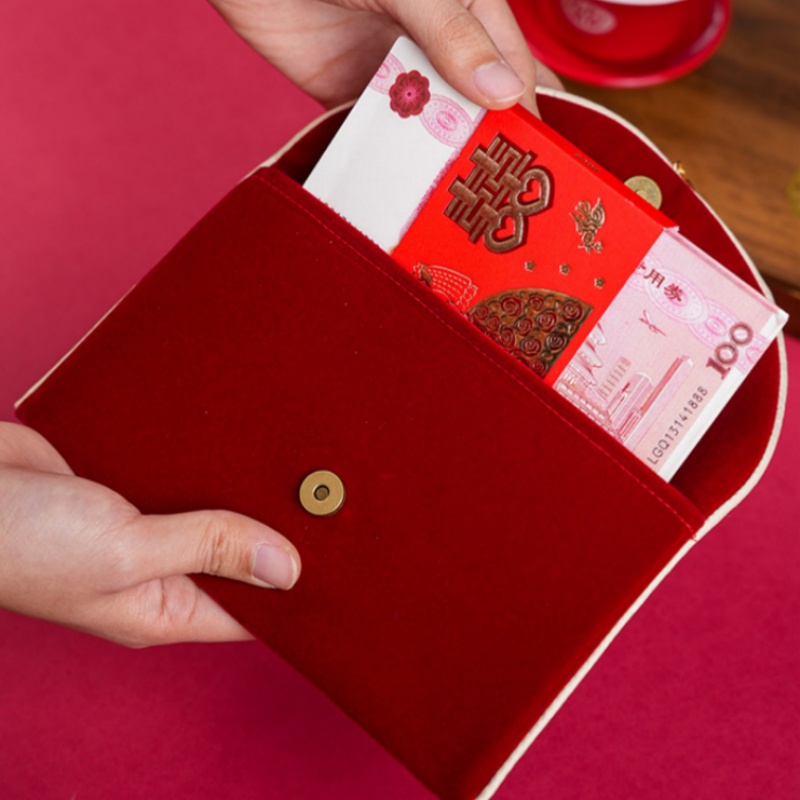 1 Buah Amplop Merah Pernikahan - Embroidery Bag ulasan dan harga