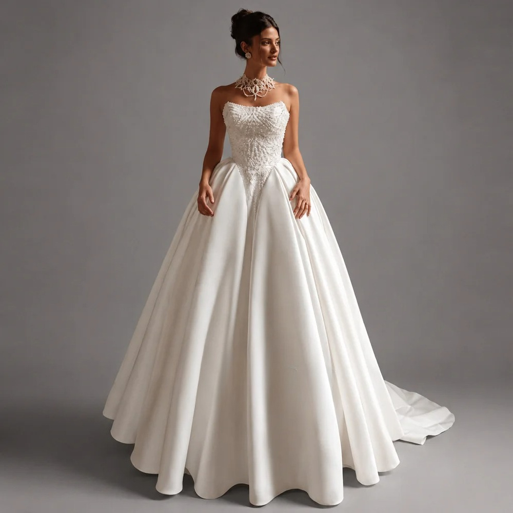 Gaun Pengantin Elegan yang Dap - Embroidery Online Design ulasan dan harga