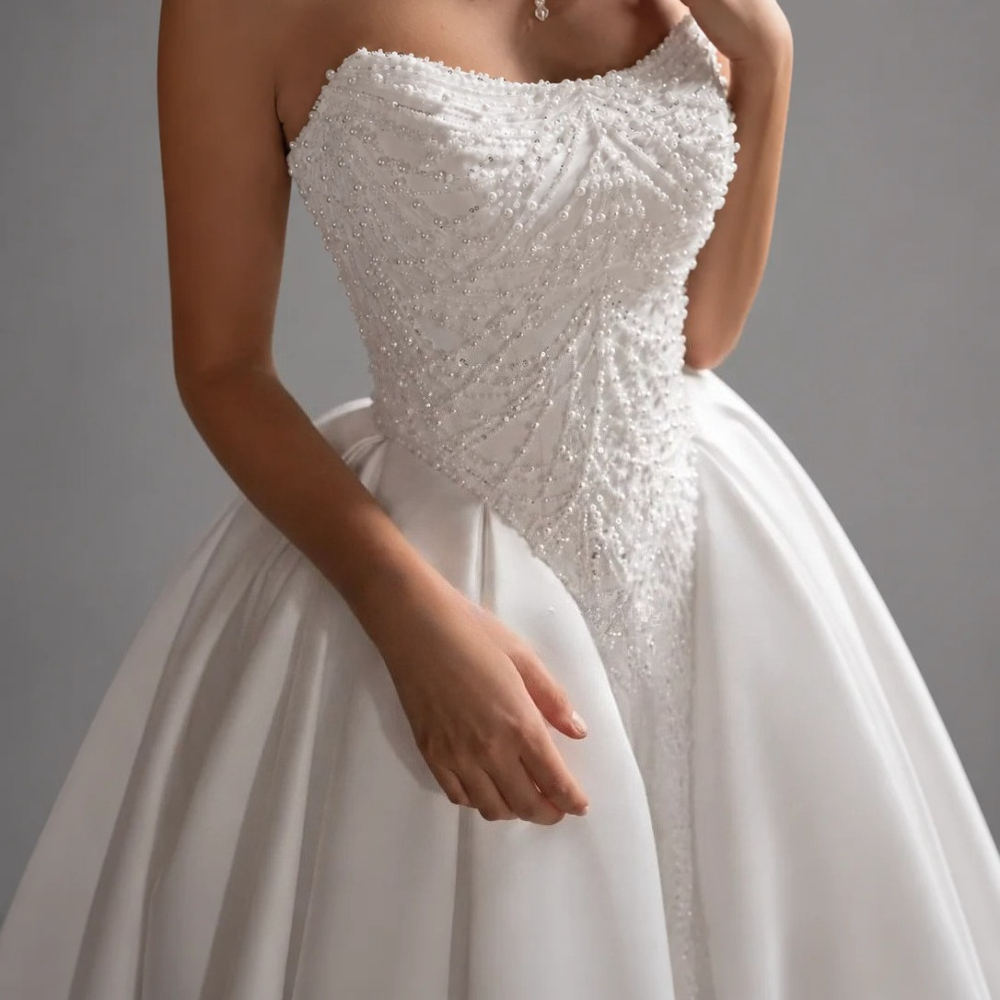 Gaun Pengantin Elegan yang Dap - Embroidery Online Design ulasan dan harga
