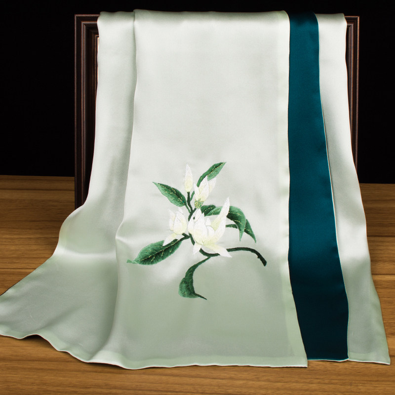 Selendang Bordir Sutra Murni S - Embroidery Set ulasan dan harga