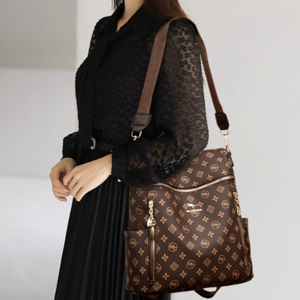 Tas Ransel Kulit Lembut Wanita - Embroidery Font ulasan dan harga