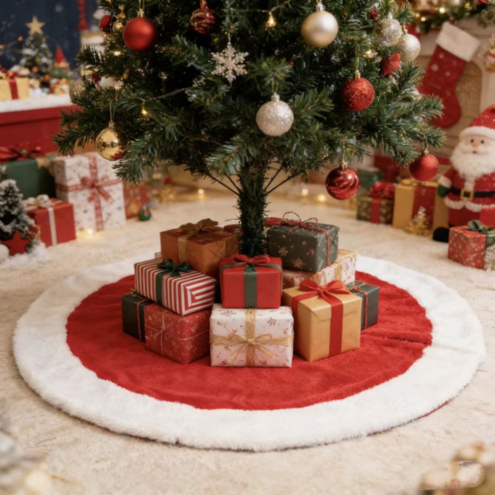 Aksesoris Natal, Alas Pohon Na - Embroidery Xmas Tree ulasan dan harga