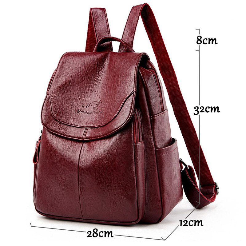 Ransel Kulit Lembut Vintage un - Embroidery Font ulasan dan harga