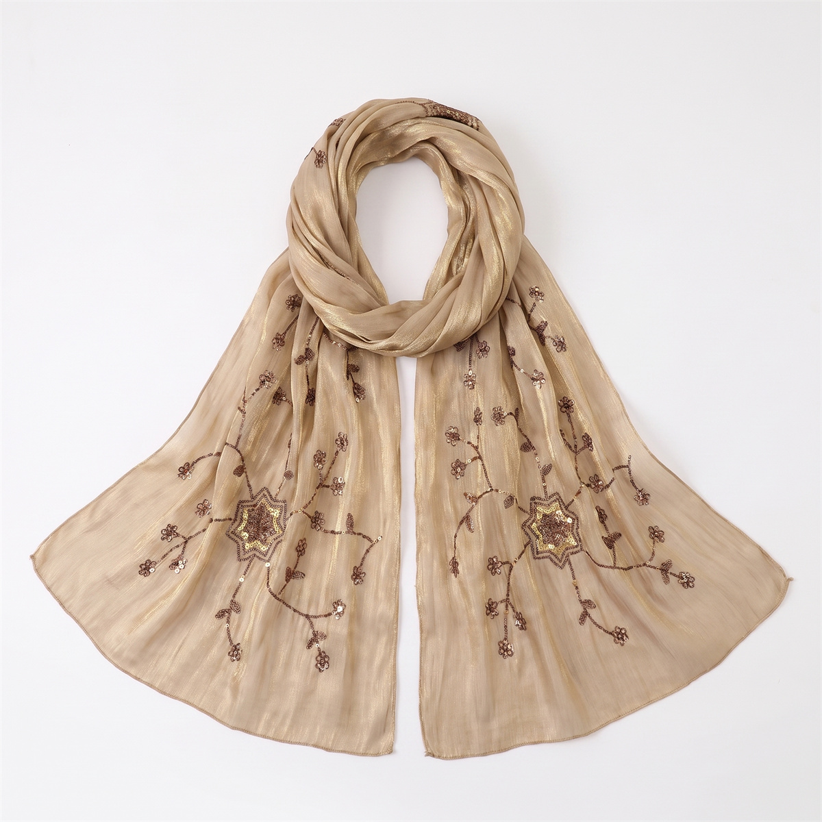 Hijab Kerudung Kerut Modis Den - Embroidery Shawl ulasan dan harga