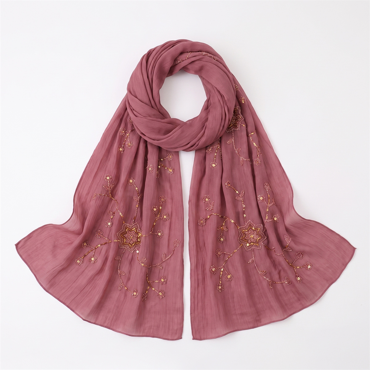 Hijab Kerudung Kerut Modis Den - Embroidery Shawl ulasan dan harga
