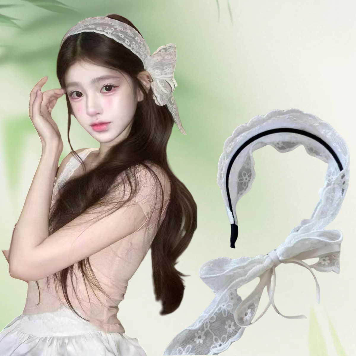 Ikat Rambut Vintage Bergaya Pa - Embroidery Ribbon ulasan dan harga