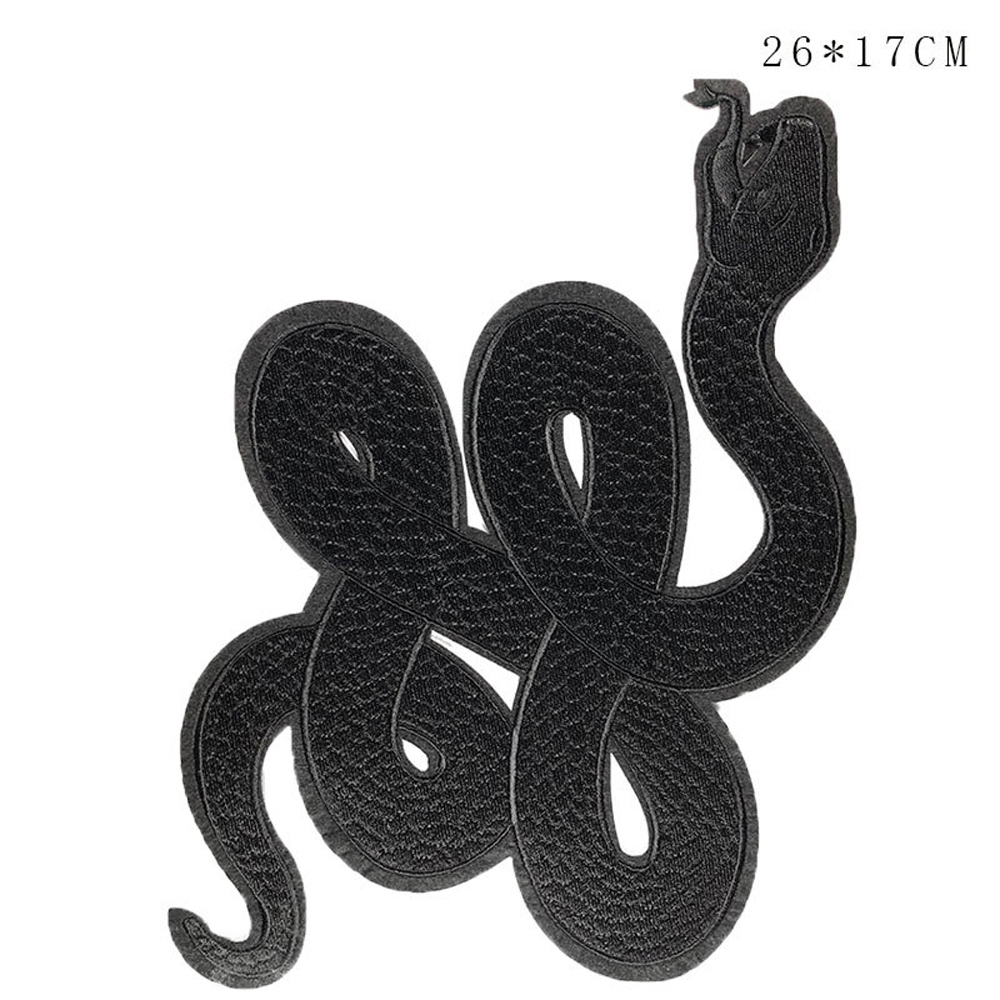 1 Buah Patch Bordir Ular Hitam - Embroidery Alpha ulasan dan harga