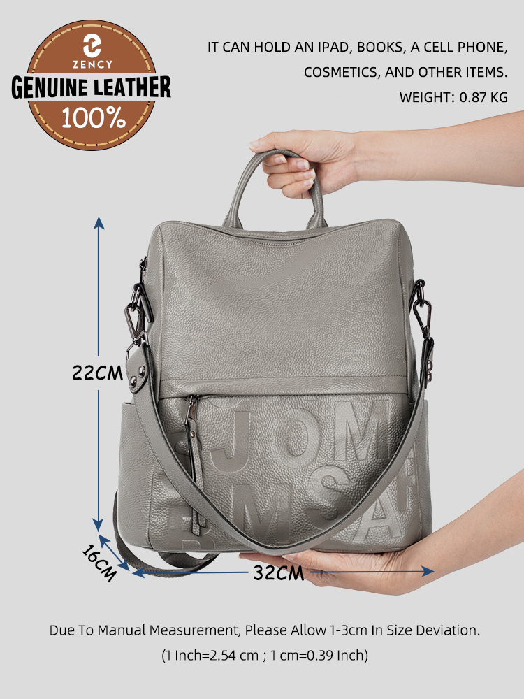 Tas Ransel Kulit Asli Premium  - Embroidery Font ulasan dan harga