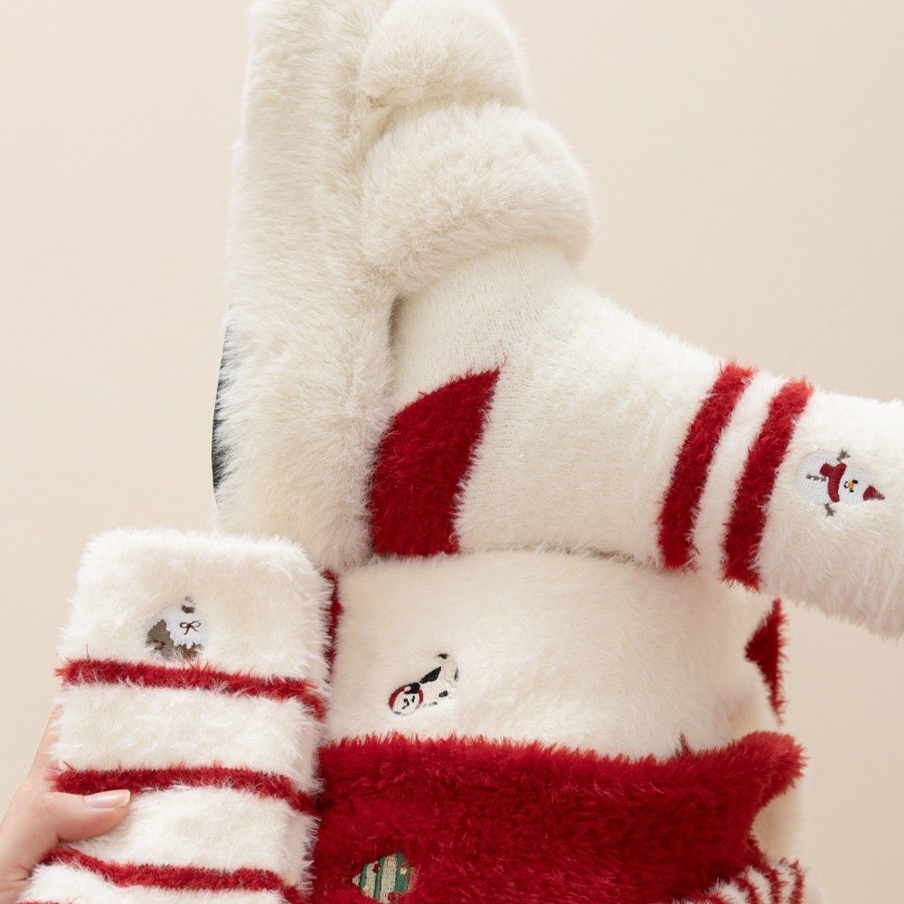 Kaus Kaki Natal Tebal Motif Po - Embroidery Xmas Tree ulasan dan harga