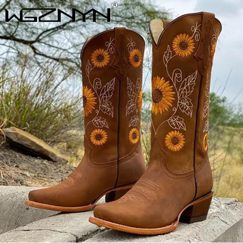 Sepatu bot bordir coklat kopi  - Embroidery On Leather ulasan dan harga