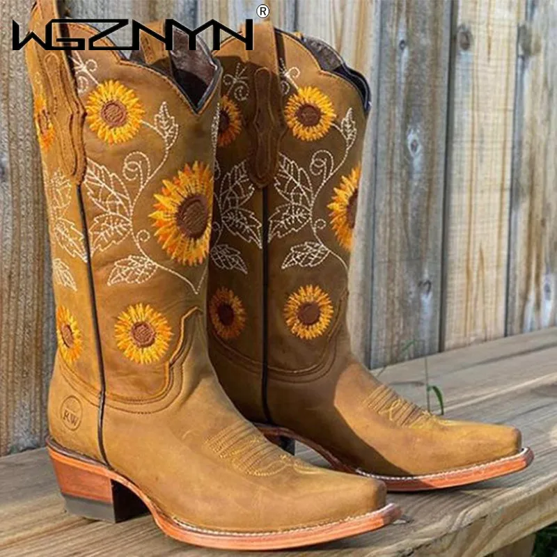 Sepatu bot bordir coklat kopi  - Embroidery On Leather ulasan dan harga