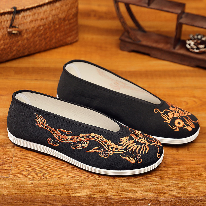 Sepatu Kung Fu Tiongkok Kuno B - Embroidery Yellow ulasan dan harga