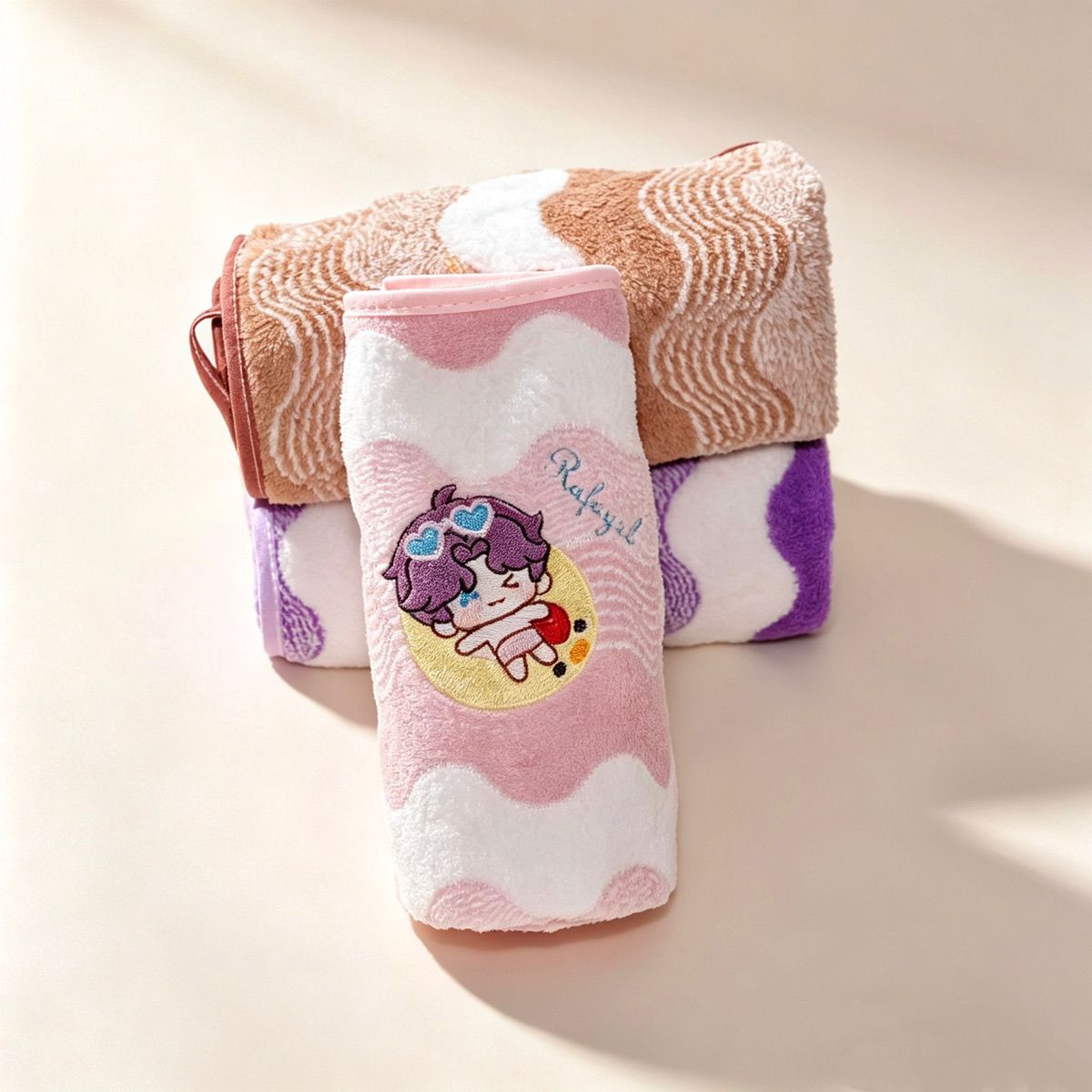 Handuk Tangan Anime Love and D - Embroidery Set ulasan dan harga