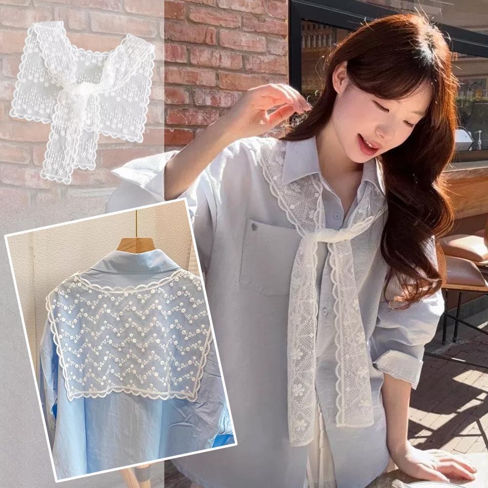 Syal Selendang Renda Prancis u - Embroidery Shawl ulasan dan harga