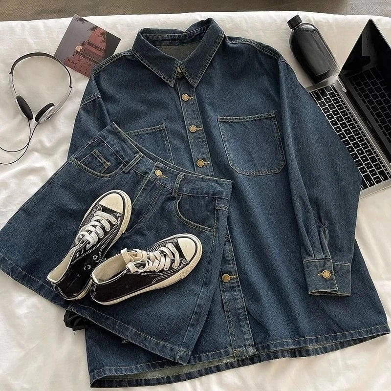 Set Rok Denim Y2K: Jaket Kanci - Embroidery Set ulasan dan harga