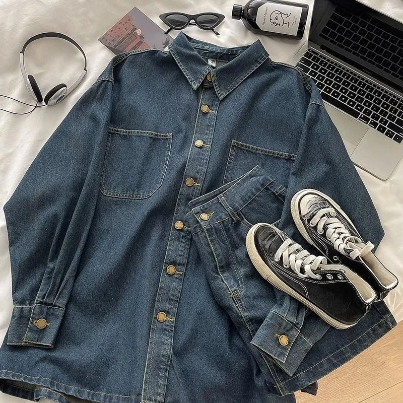 Set Rok Denim Y2K: Jaket Kanci - Embroidery Set ulasan dan harga