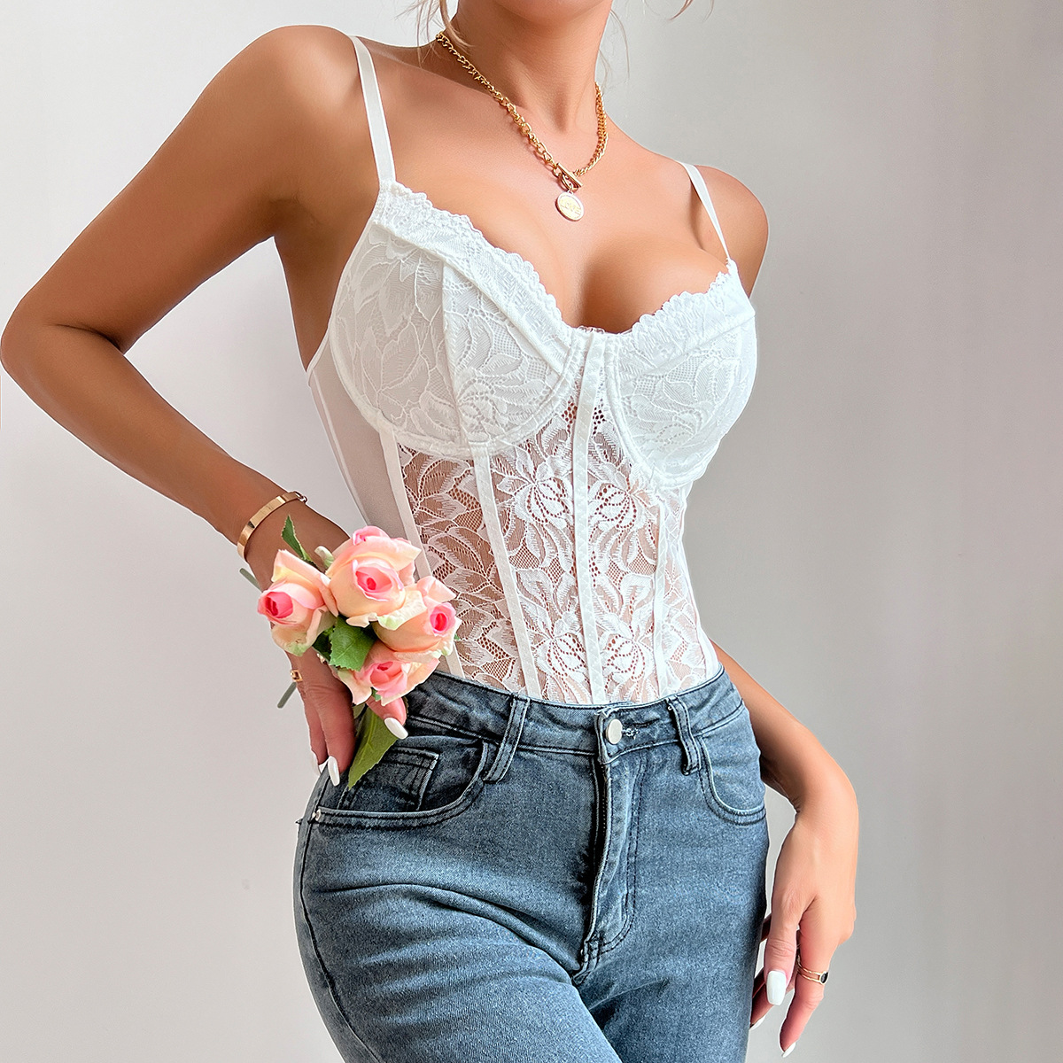 Pakaian Bodysuit gaya bikini t - Embroidery Underlay ulasan dan harga