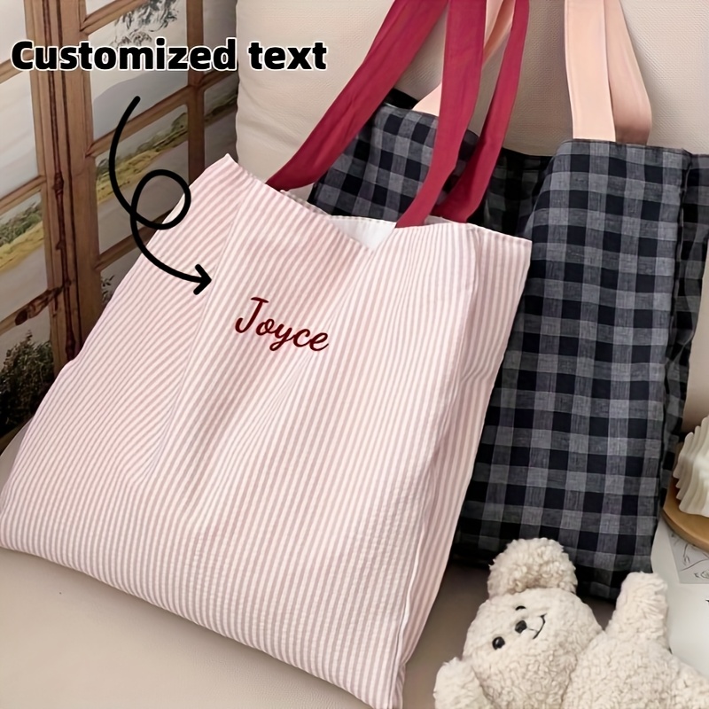 Tas Tote Bordir Nama Kustom Ta - Embroidery Names ulasan dan harga