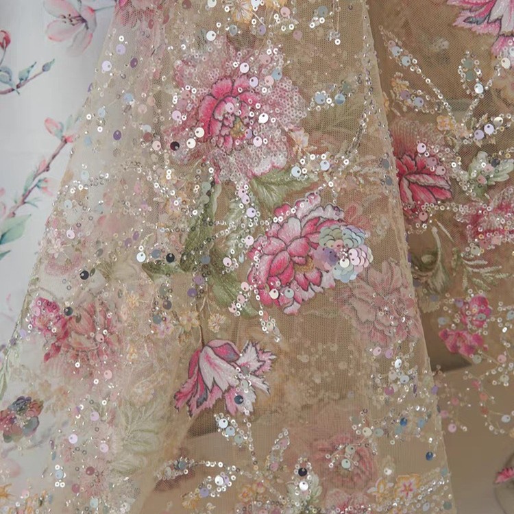 Kain Renda Manik-manik Mewah L - Embroidery Underlay ulasan dan harga