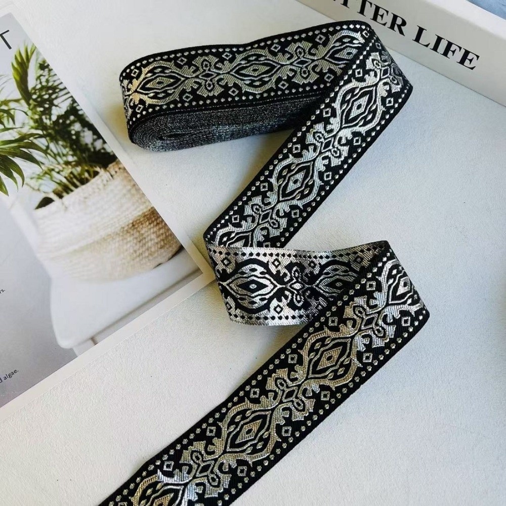 Pita Bordir Glitter Perak deng - Embroidery Ribbon ulasan dan harga