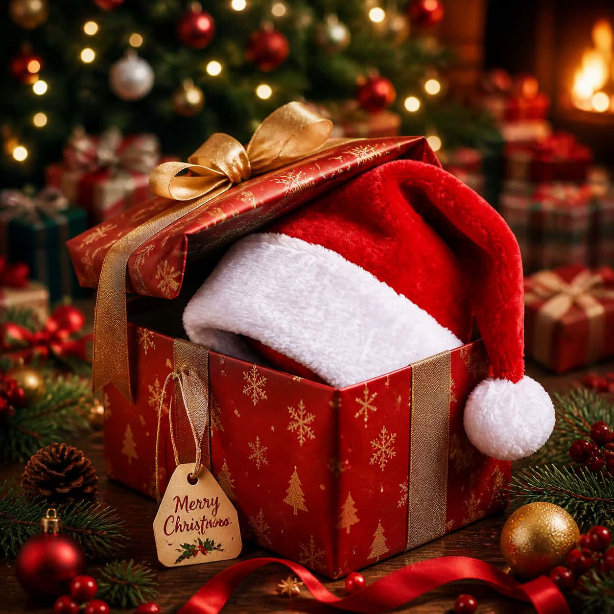 Topi Santa Natal yang Diperson - Embroidery Names ulasan dan harga