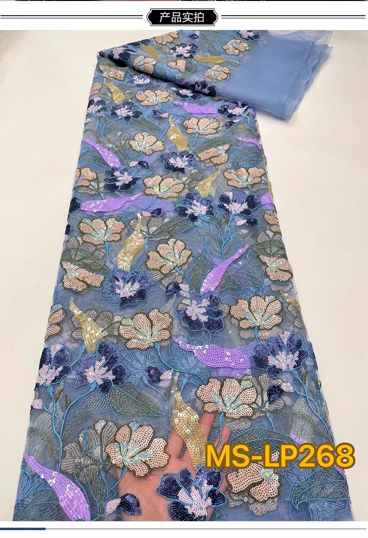 1 yard Kain Bordir Payet Bunga - Embroidery Underlay ulasan dan harga