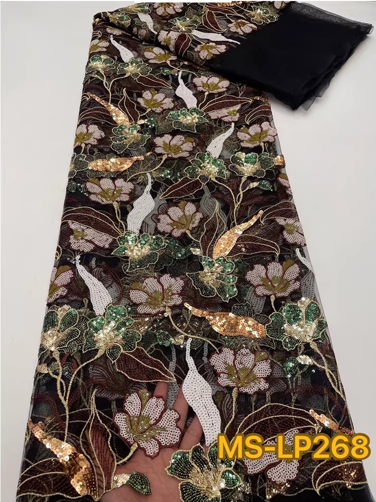 1 yard Kain Bordir Payet Bunga - Embroidery Underlay ulasan dan harga