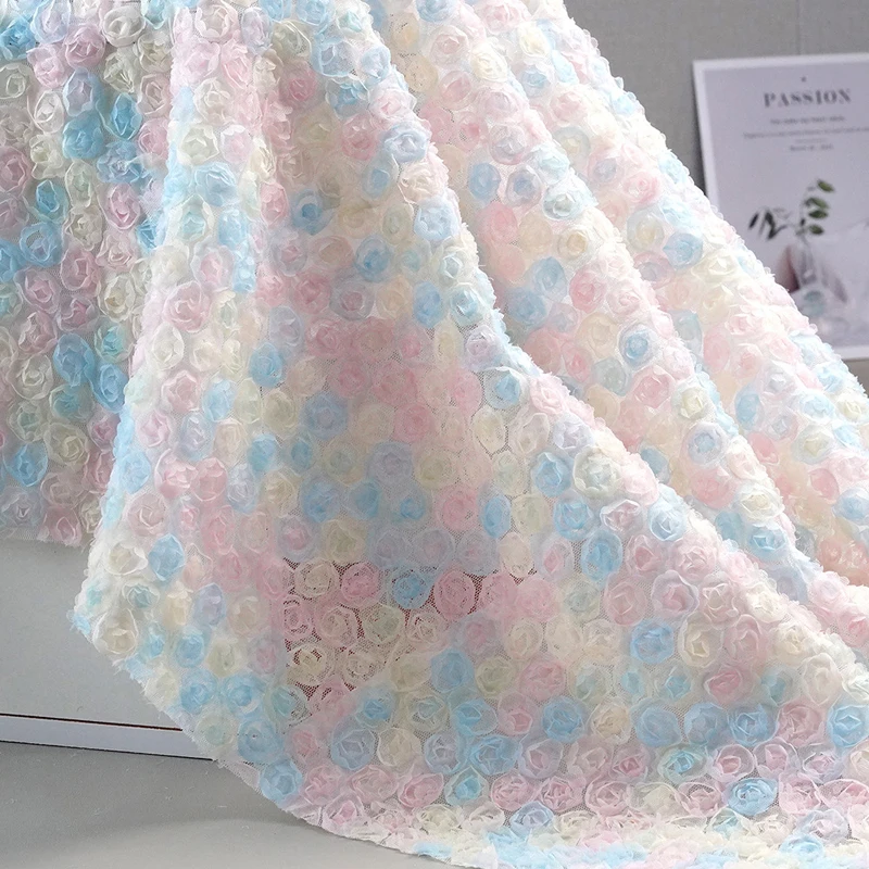 Kain Bordir Bunga 3D Warna-war - Embroidery Ribbon ulasan dan harga
