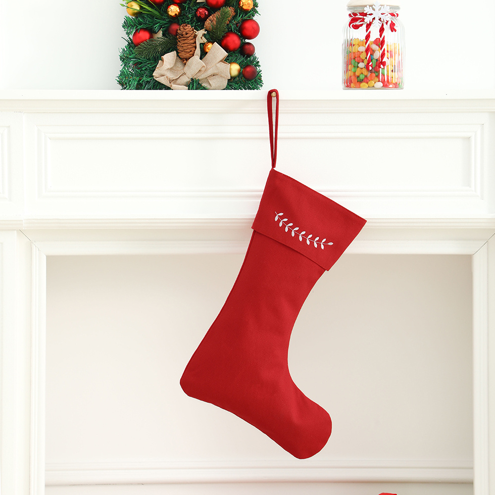 Hiasan Kanvas Gantung Perapian - Embroidery Xmas Stocking ulasan dan harga