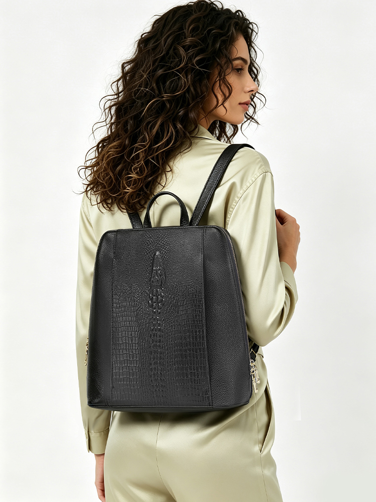 Tas Ransel Kulit Buaya Wanita  - Embroidery On Leather ulasan dan harga