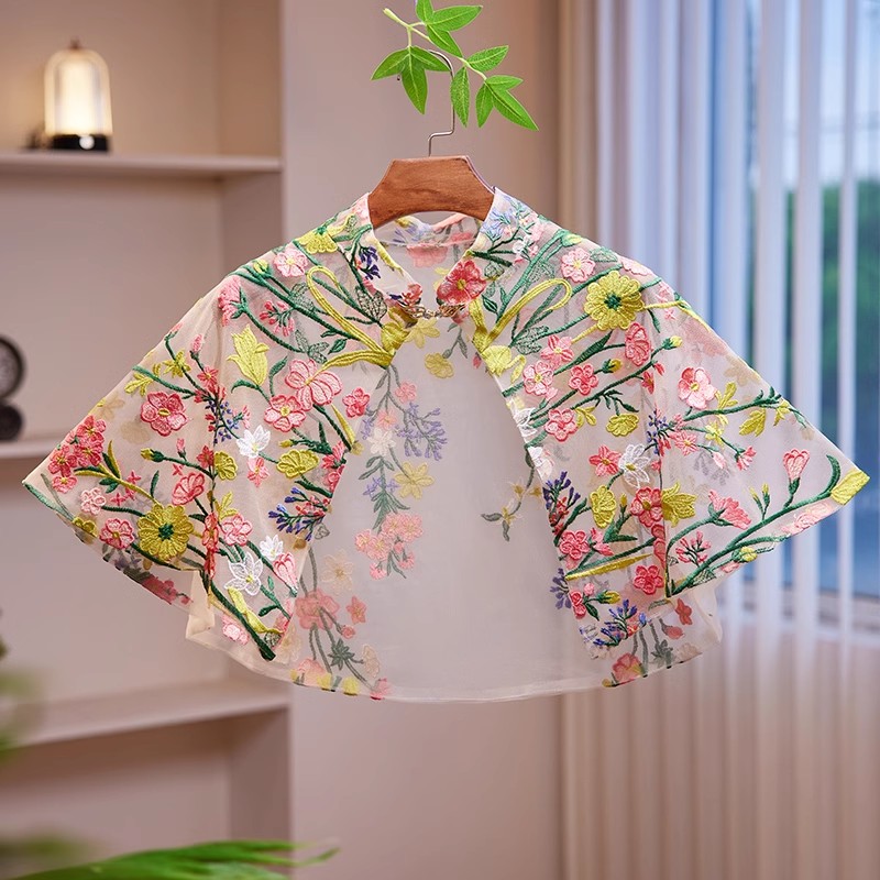 Pashmina Renda Jaring Bordir B - Embroidery Underlay ulasan dan harga