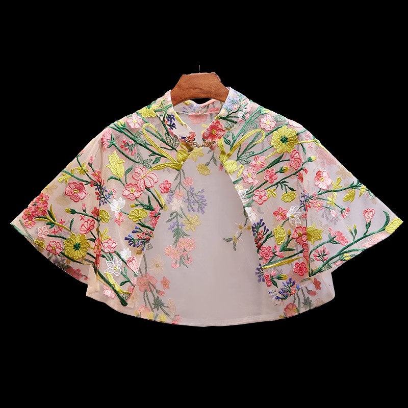 Pashmina Renda Jaring Bordir B - Embroidery Underlay ulasan dan harga