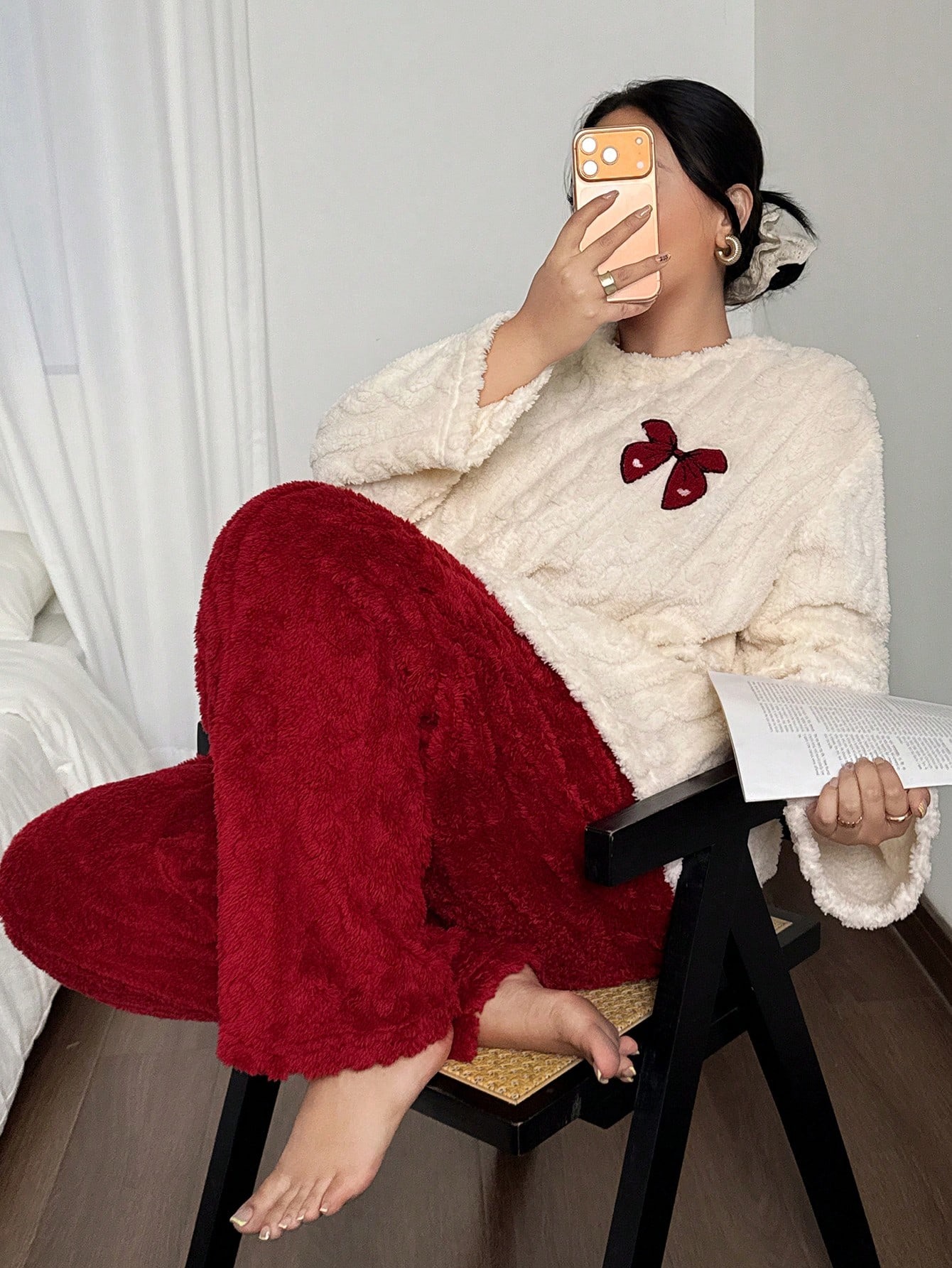 Piyama Wanita Ukuran Besar 1XL - Embroidery Set ulasan dan harga